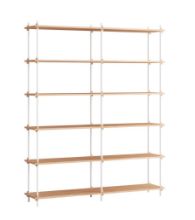 Billede af Moebe Shelving System Double 200x162 cm - Oak/White