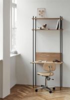 Billede af Moebe Shelving System Desk Tall 200x85 cm - White/Oak
