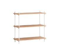 Billede af Moebe Shelving System Low 85x85 cm - Oak/White