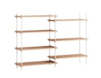 Billede af Moebe Shelving System Medium/Double 115x162 cm - White/Oak