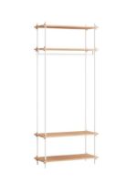 Billede af Moebe Shelving System Open Wardrobe 200 x 85 cm - Oak/White