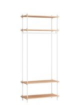Billede af Moebe Shelving System Open Wardrobe 200 x 85 cm - Oak/White