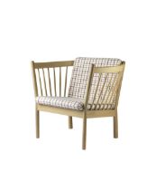 Billede af FDB Møbler Erik Ole Jørgensen J146 Lænestol H: 79,5 cm - Eg/Rødternet Hestedækken
