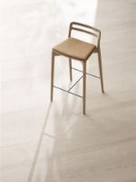 Billede af Vipp 484 Cabin Counter Stool SH: 67 cm - Light Oak/Sand Leather
