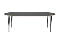 Billede af Haslev Tillægsplade til Symphony 82 Ovalt Spisebord 105 x 48 cm - Sort Linoleum
