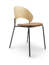 Billede af Please Wait To Be Seated Dosina Spisebordsstol Polstret  - Natur/Cognac 