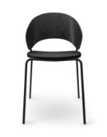 Billede af Please Wait To Be Seated Dosina Spisebordsstol Polstret  - Sort/Sort 