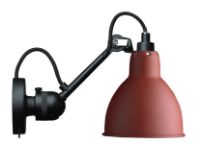 Billede af DCW Editions Lampe Gras N304SW Væglampe Rund m. Afbryder H: 14cm - Sort/Rød