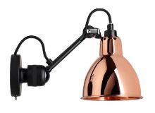Billede af DCW Editions Lampe Gras N304SW Væglampe Rund m. Afbryder H: 14cm - Sort/Kobber