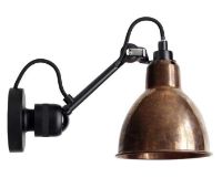 Billede af DCW Editions Lampe Gras N304SW Væglampe Rund m. Afbryder H: 14cm - Sort/Rå kobber/Hvid