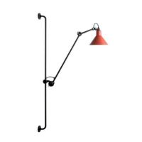 Billede af DCW Editions Lampe Gras N214 Væglampe Konisk H: 120cm - Sort/Rød