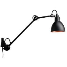 Billede af DCW Editions Lampe Gras N222 Væglampe Rund H: 40cm - Sort/Sort/Kobber