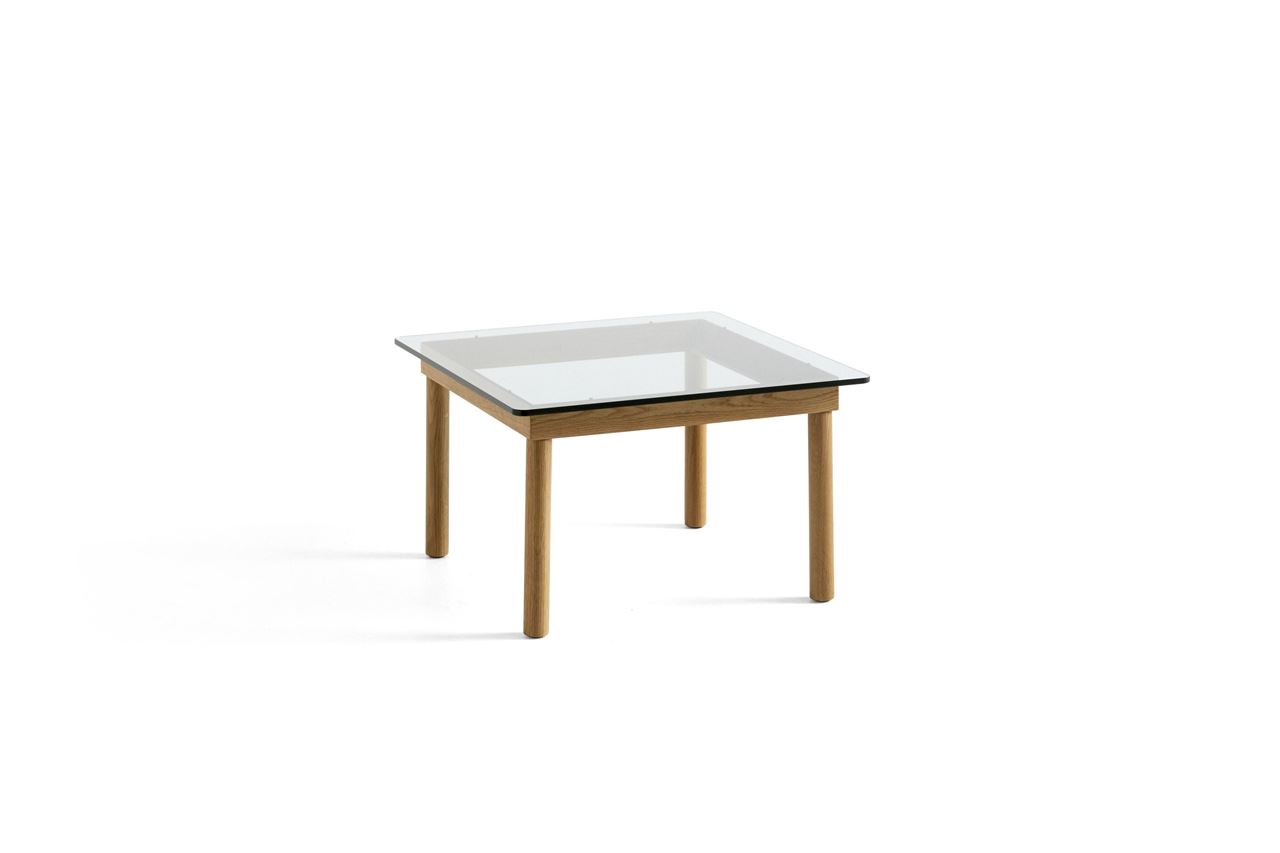Billede af HAY Kofi Table 60x60 cm - Solid Oak / Clear Glass