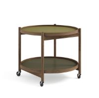 Billede af Brdr. Krüger Bølling Bakkebord m. 2 bakker Ø: 60 cm - Røget Eg Olieret/Grøn og Mørkegrøn