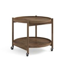 Billede af Brdr. Krüger Bølling Bakkebord m. 2 bakker Ø: 60 cm - Røget Eg Olieret/Finér