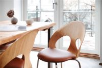 Billede af Vermund VL1100 Spisebordsstol SH: 46 cm - Krom/Olieret Eg/Sierra Cognac Læder