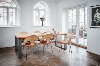 Billede af Vermund VL1100 Spisebordsstol SH: 46 cm - Krom/Olieret Eg/Sierra Cognac Læder