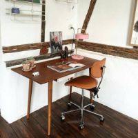 Billede af Vermund VL67 Kontorstol  - Krom/Ultra Læder Brandy 