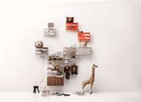 Billede af String Furniture Cabinet W. Swing Door 58x42 cm - Beige