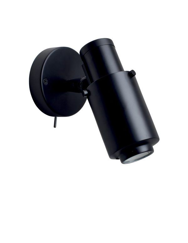 Billede af DCW Editions Biny Spot LED Væg- og loftlampe m. Afbryder Ø: 6,5 cm - Sort/Sort
