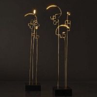 Billede af DCW Editions Mantis Boucle ToGo Bordlampe LED H: 47cm - Børstet Messing