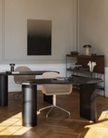 Billede af Audo Copenhagen The Eclipse Desk B: 160 cm - Dark Oiled Oak