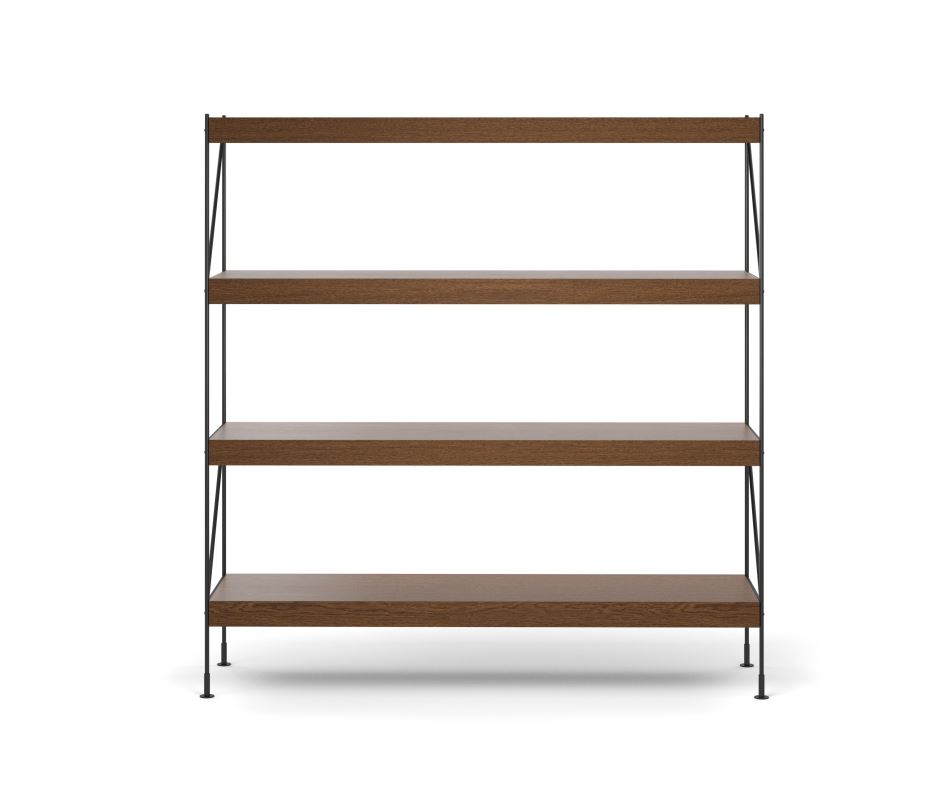 Billede af Audo Copenhagen Zet Storage System H: 158 cm - Black/Dark Stained Oak  