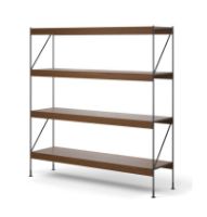 Billede af Audo Copenhagen Zet Storage System H: 158 cm - Black/Dark Stained Oak  