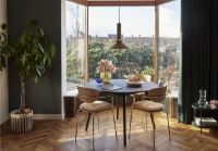 Billede af Hübsch Arch Hynde til Spisebordsstol 44x44 cm - Beige / Læder OUTLET