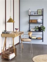 Billede af Hübsch Arch Hynde til Spisebordsstol 44x44 cm - Beige / Læder OUTLET