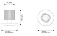 Billede af DCW Editions Mantis In The Sun 130 Bordlampe LED Ø: 13 cm - Sølv/Guld