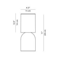 Billede af Luceplan Nui Mini Bordlampe H: 28 cm - Greige OUTLET