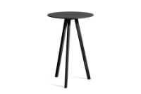 Billede af HAY CPH 20 Round Table Ø: 70 cm - Black Lacquered Solid Oak/Black Linoleum