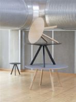 Billede af HAY CPH 20 Round Table Ø: 70 cm - Lacquered Solid Oak/Black Linoleum