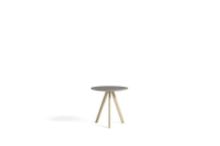 Billede af HAY CPH 20 Round Table Ø: 50 cm - Lacquered Solid Oak/Grey Linoleum