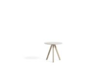Billede af HAY CPH 20 Round Table Ø: 50 cm - Lacquered Solid Oak/Off White Linoleum