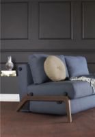 Billede af Innovation Living Black Label ILB 500 Sovesofa 140-200 cm - Yogia Ocean Blue/Røget Eg