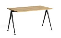 Billede af HAY Pyramide Table 01 140x75 cm - Black Powder Coated Steel/Clear Lacquered Oak