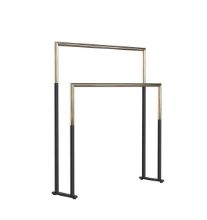 Billede af FROST NOVA2 Håndklædestander 1976 Dobbelt H: 75cm - Mat Sort/Poleret Guld