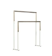 Billede af FROST NOVA2 Håndklædestander 1976 Dobbelt H: 75cm - Mat Hvid/Poleret Guld