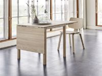 Billede af Haslev Klassik 3E Spisebord m. 2 Klapper 75x75 cm - Hvidolieret Eg