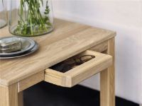 Billede af Haslev Klassik 2B Lampebord m. Skuffe 60x60 cm - Olieret Eg