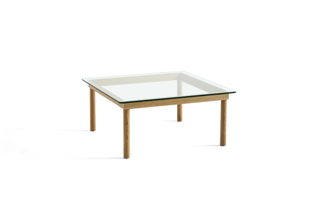 Billede af HAY Kofi Table 80x80 cm - Solid Oak / Clear Glass 