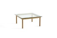 Billede af HAY Kofi Table 80x80 cm - Solid Oak / Clear Glass 