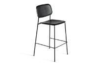 Billede af HAY Soft Edge 90 Bar Stool High SH: 75 cm - Black Lacquered/Black Powder Coated Steel