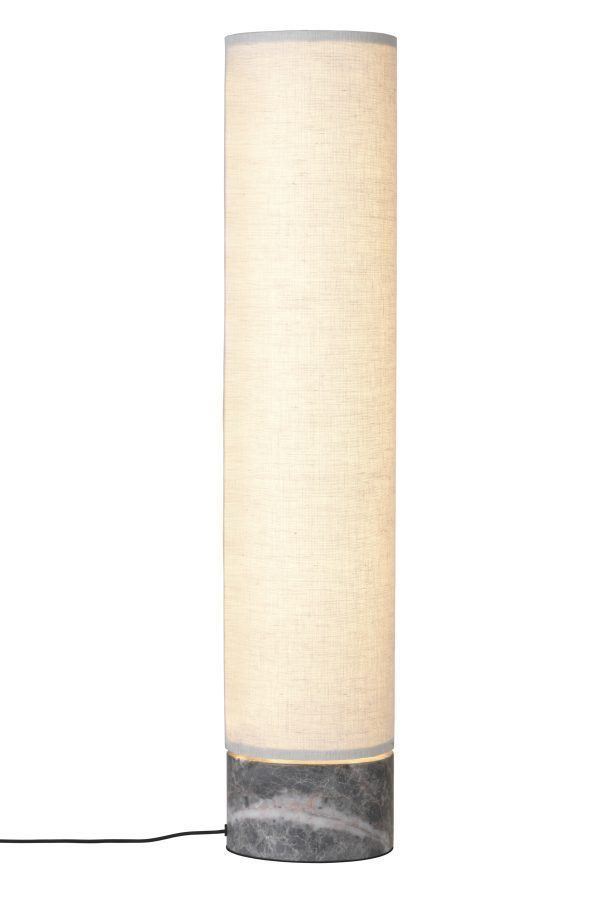 Billede af GUBI Unbound Gulvlampe H: 120 cm Large - Natural Canvas/Grey Marble