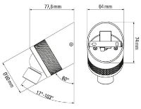 Billede af DCW Editions Vision 20/20 Væglampe m. Afbryder H: 7,76 cm - Sort