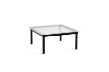 Billede af HAY Kofi Table 80x80 cm - Black Solid Oak / Clear Reeded Glass