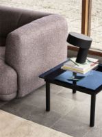 Billede af HAY Kofi Table 80x80 cm - Black Solid Oak / Clear Reeded Glass