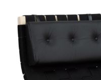 Billede af Bruno Mathsson Mi 473 Eva Lænestol Høj Ryg m. Arm og Nakkepude SH: 34 cm - Lakeret Bøg / Sort Linnegjord 